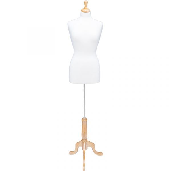 Female Jersey Form - White with Maple Base