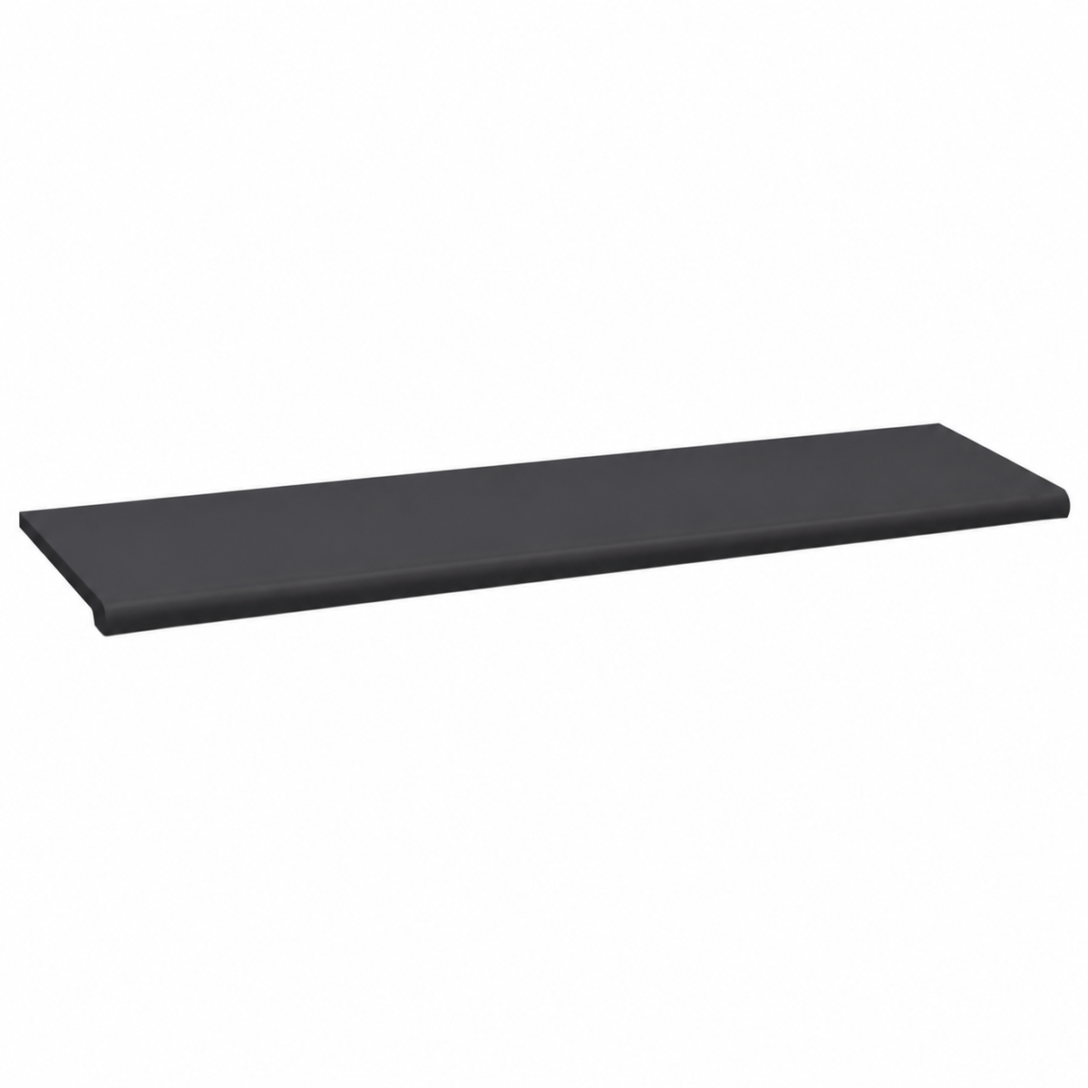 Black 4 ft Plastic Bullnose Shelf