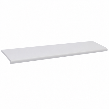 White 4 ft Plastic Bullnose Shelf