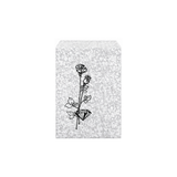Silvertone Flower Paper Gift Bag, 6 x 9