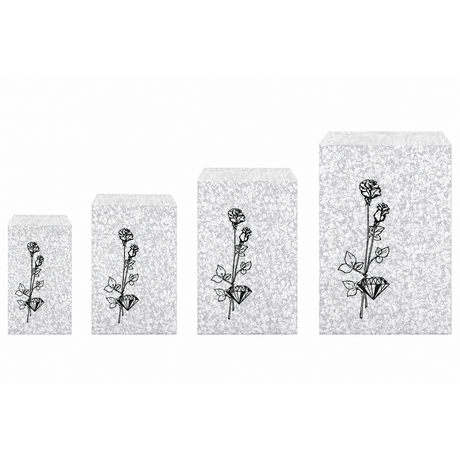 Silvertone Flower Paper Gift Bag size guide