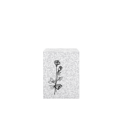 Silvertone Flower Jewelry Bag – 4 x 6 inch (Kraft footprint)