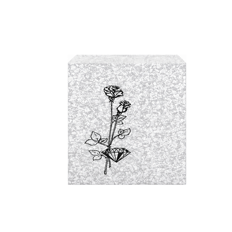 Silvertone Flower Jewelry Bag – 5 x 7 inch (Kraft footprint)