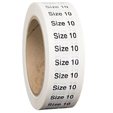 Size 10 labels