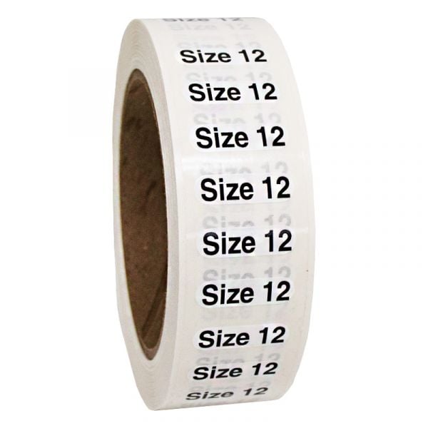 Size 12 labels