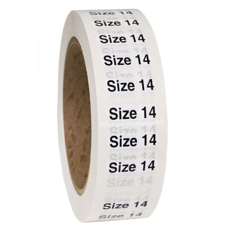 Size 14 labels
