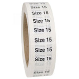 Size 15 labels
