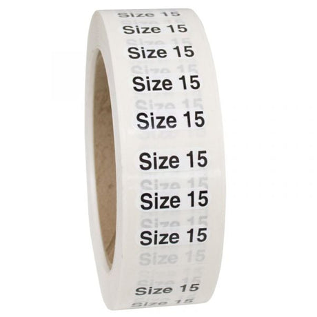 Size 15 labels