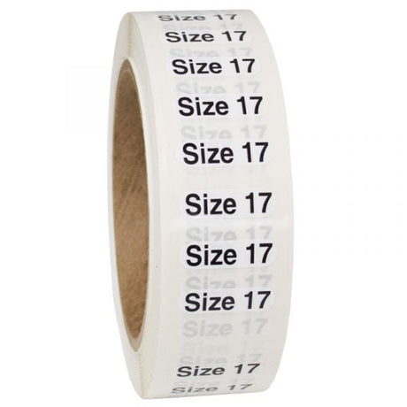 Size 17 labels