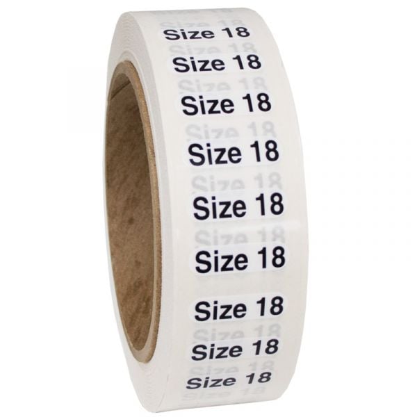 Size 18 labels