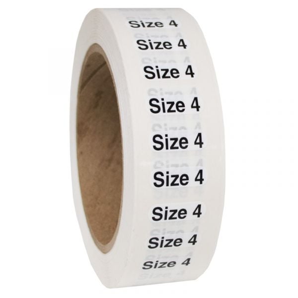 Size 4 labels