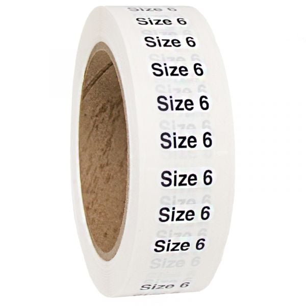 Size 6 labels