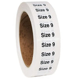 Size 9 labels
