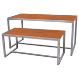 2 Piece Silver Nesting Tables