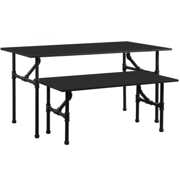 Black Pipeline Nesting Table