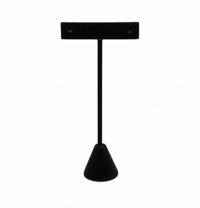 Black velvet T-earring stand