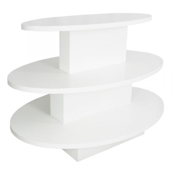 3 Tier Oval Display Table