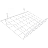 White 24" x 15" slanted wire shelf