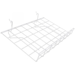 White 24" x 15" slanted wire shelf