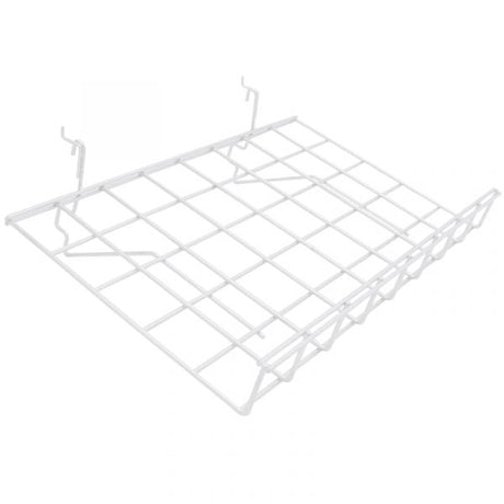 White 24" x 15" slanted wire shelf