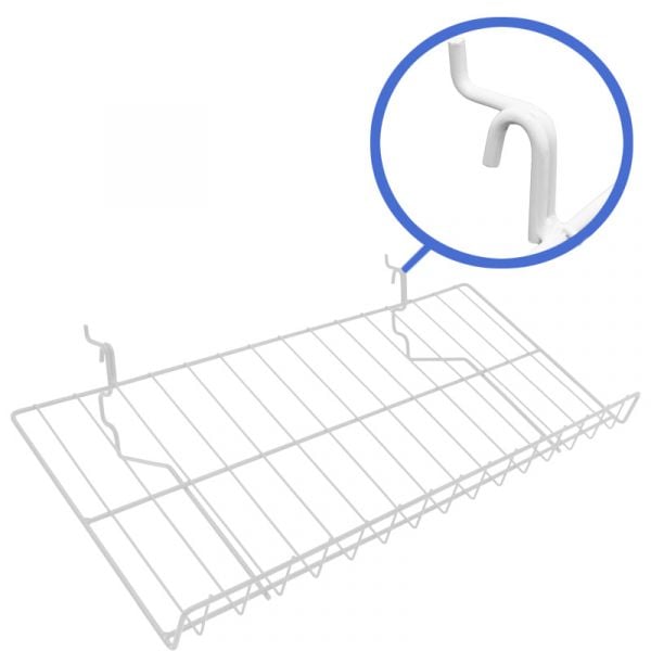 White 10" x 23" candy wire shelf