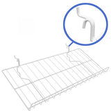 White 10" x 23" candy wire shelf