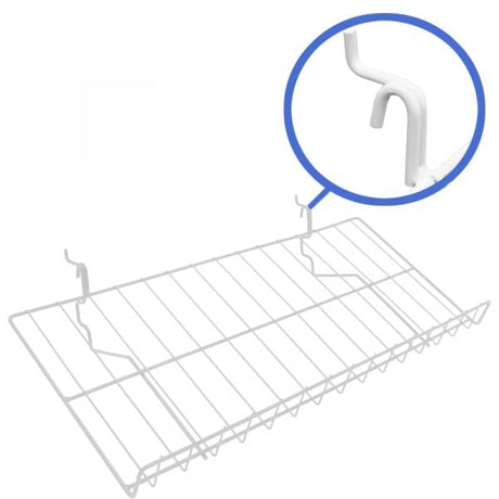 White 10" x 23" candy wire shelf