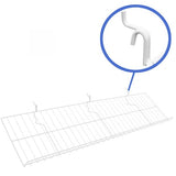 White 10" x 46" candy wire shelf