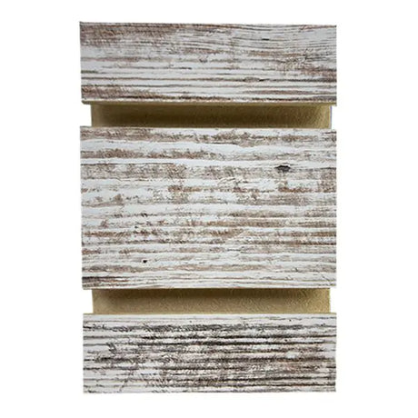 Slatwall Panel — White Washed Fence — Front view
