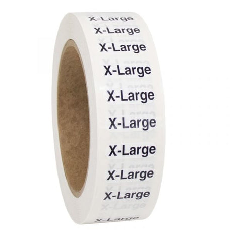 Size X-Large labels