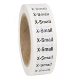 Size X-Small labels