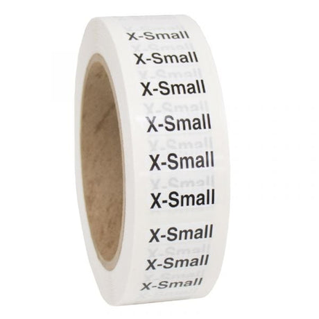 Size X-Small labels