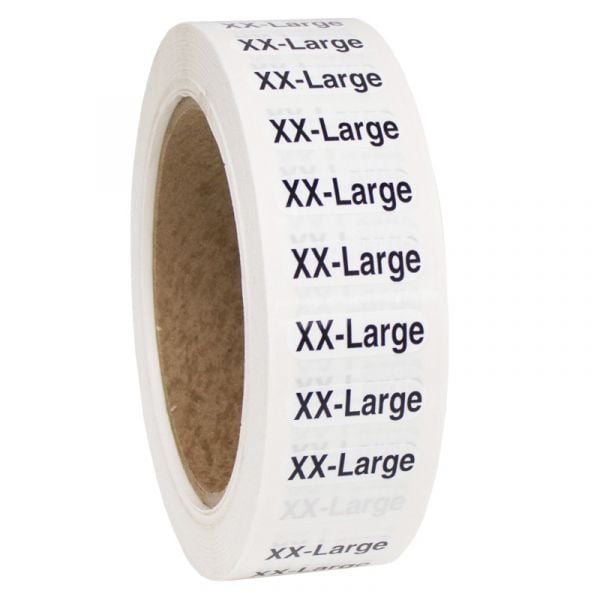 Size XX-Large labels