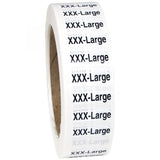 Size XXX-Large labels