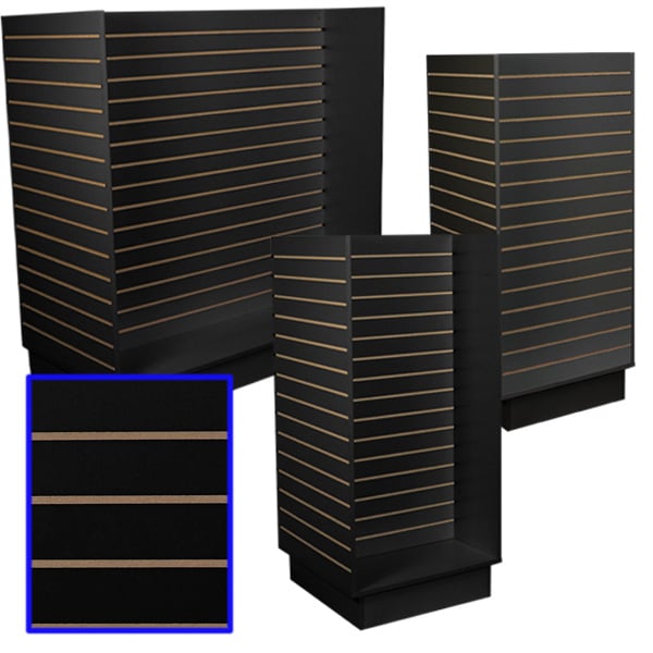 Slatwall & Island MerchandisersBlack Slatwall & AccessoriesBlack Slatwall Panels and Fixtures
