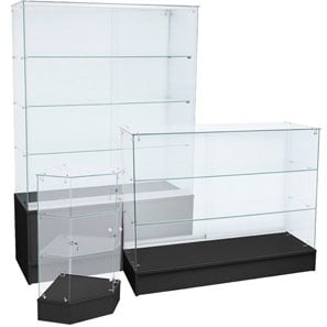 FRAMELESS SHOWCASES AND COUNTERS- BLACK FRAMELESS SHOWCASES AND COUNTERS- BLACK