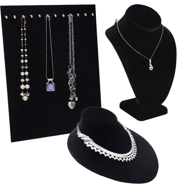 Black Velvet Necklace Display Black Velvet Necklace Display