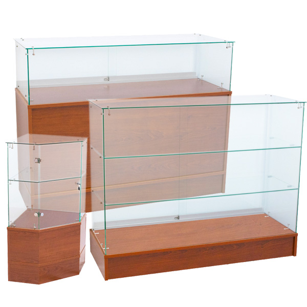 FRAMELESS SHOWCASES AND COUNTERS- CHERRY FRAMELESS SHOWCASES AND COUNTERS- CHERRY