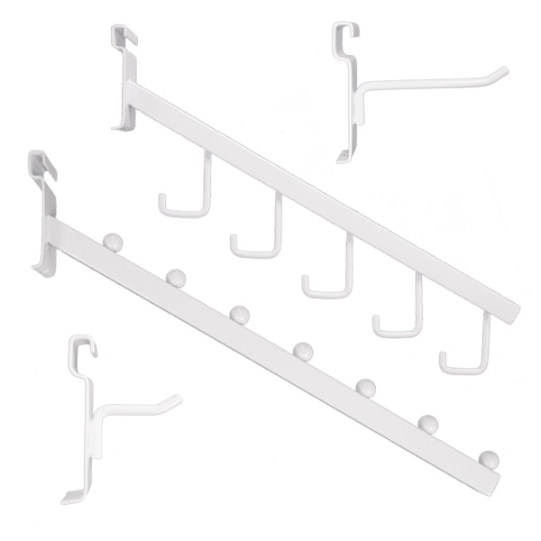 White Grid Hooks - White Grid Panels & Accessories - Grid Panels and ...