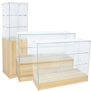 FRAMELESS SHOWCASES AND COUNTERS- MAPLE FRAMELESS SHOWCASES AND COUNTERS- MAPLE