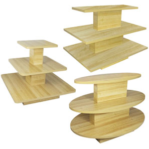 3-Tiered Display Tables Maple 3-Tiered Display Tables Maple