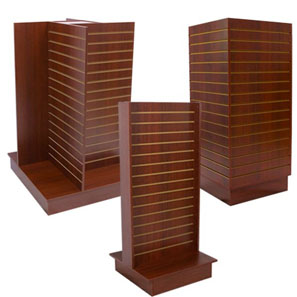 Slatwall Island Merchandisers- Walnut Slatwall Island Merchandisers- Walnut