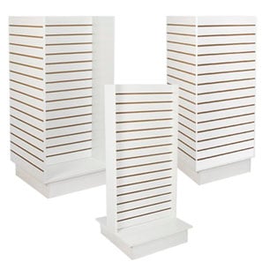 Slatwall Island Merchandisers- White Slatwall Island Merchandisers- White