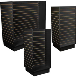 Slatwall Island Merchandisers-Black Slatwall Island Merchandisers-Black