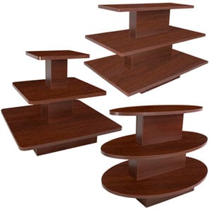 3-Tiered Display Tables- Walnut 3-Tiered Display Tables- Walnut