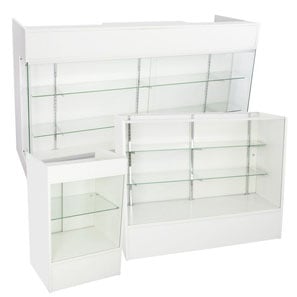 Economy Showcases And Counters-White Economy Showcases And Counters-White
