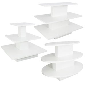 3-Tiered Display Tables- White 3-Tiered Display Tables- White