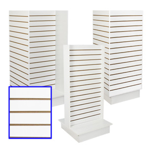 Slatwall & Island Merchandisers-White Slatwall & Island Merchandisers-White